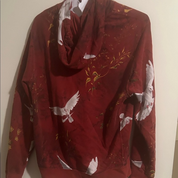Nike Red Hoodie with Dove and Floral Accents - Picture 3 of 6